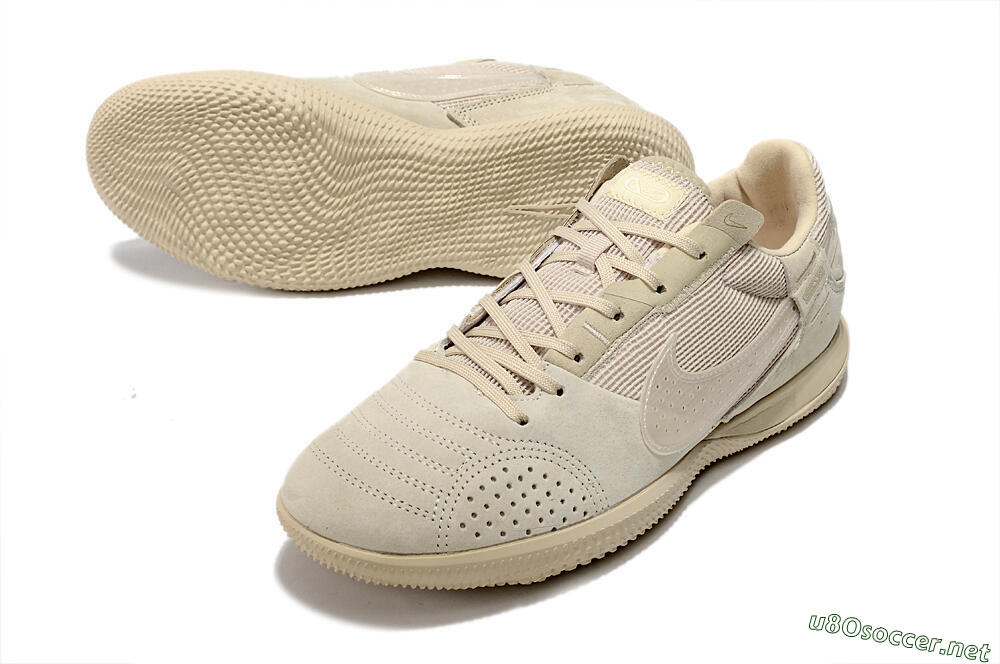 Men's Nike Street Gato IC Football Shoes - Beige/Beige 3