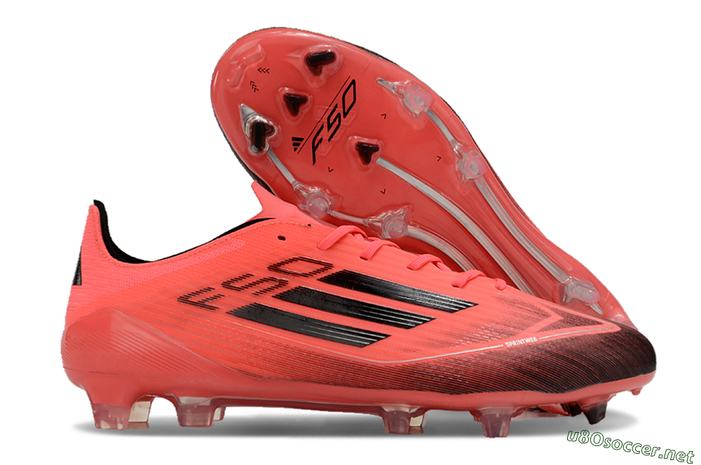 Men's Adidas F50 Adizero FG Football Boots - Red/Black 2