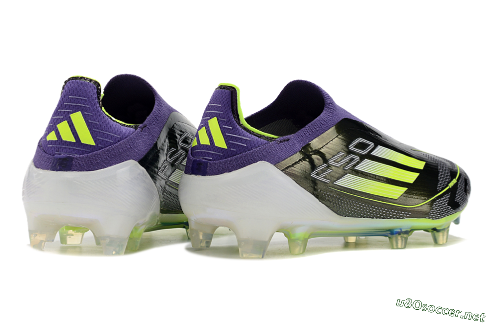 Unisex Adidas F50+ Adizero FG Football Boots - Purple/Yellow/Blue 6