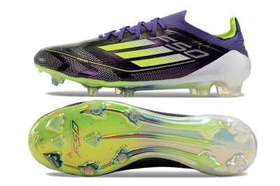 Men's Adidas F50 Adizero FG Football Boots - Purple/Yellow/White