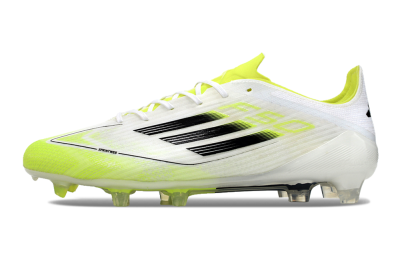 Men's Adidas F50 Adizero FG Football Boots - White/Yellow/Black
