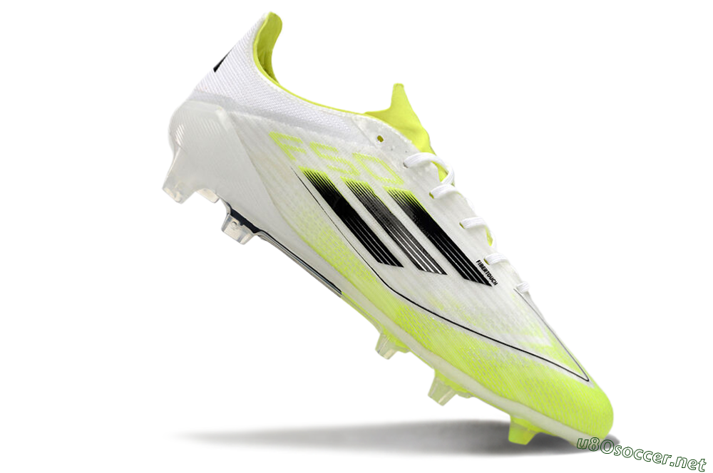 Men's Adidas F50 Adizero FG Football Boots - White/Yellow/Black 4