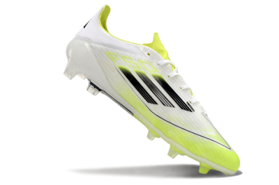 Men's Adidas F50 Adizero FG Football Boots - White/Yellow/Black
