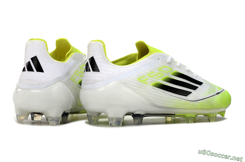 Men's Adidas F50 Adizero FG Football Boots - White/Yellow/Black 6