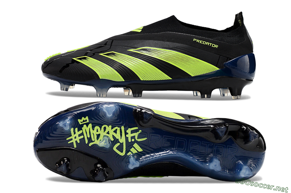 Men's Adidas Predator Accuracy+ FG Football Boots - Black/Yellow/Blue 1
