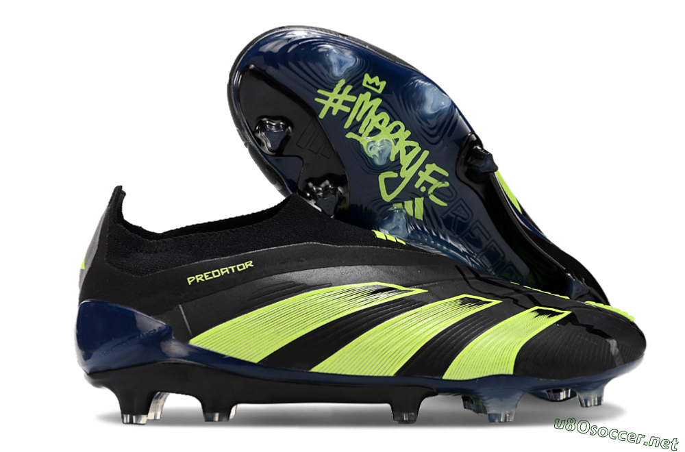 Men's Adidas Predator Accuracy+ FG Football Boots - Black/Yellow/Blue 2