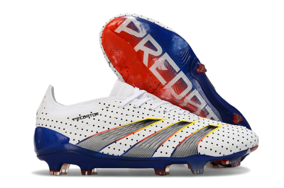 Men's Adidas Predator 24 Elite Euphoria FG Football Boots - White/Silver/Blue