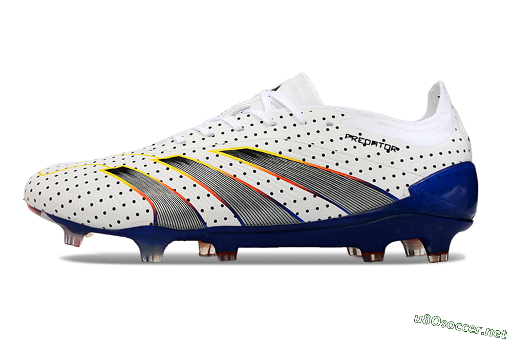 Men's Adidas Predator 24 Elite Euphoria FG Football Boots - White/Silver/Blue 0