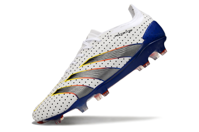 Men's Adidas Predator 24 Elite Euphoria FG Football Boots - White/Silver/Blue