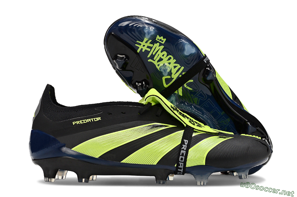 Unisex Adidas Predator Elite Foldover Tongue FG Football Boots - Black/Yellow/Blue 5