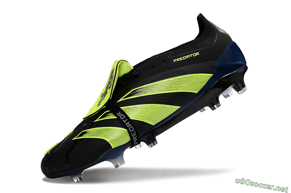 Unisex Adidas Predator Elite Foldover Tongue FG Football Boots - Black/Yellow/Blue 2