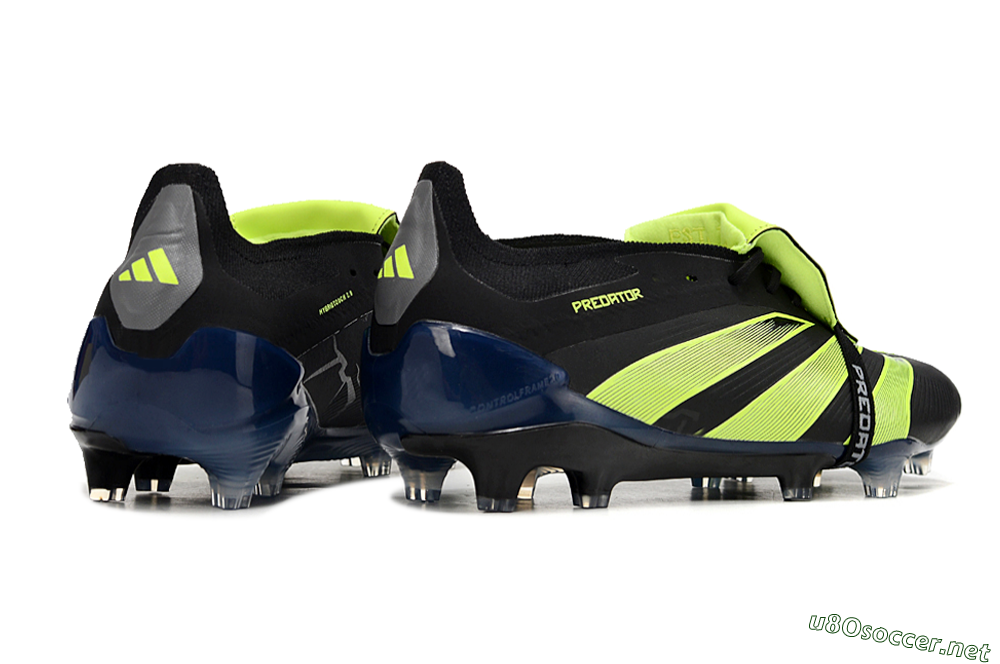 Unisex Adidas Predator Elite Foldover Tongue FG Football Boots - Black/Yellow/Blue 1