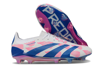 Men's Adidas Predator Accuracy Elite FG Football Boots - White/Pink/Blue