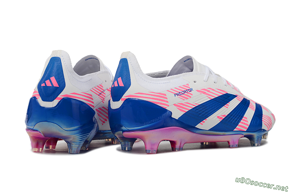 Men's Adidas Predator Accuracy Elite FG Football Boots - White/Pink/Blue 6