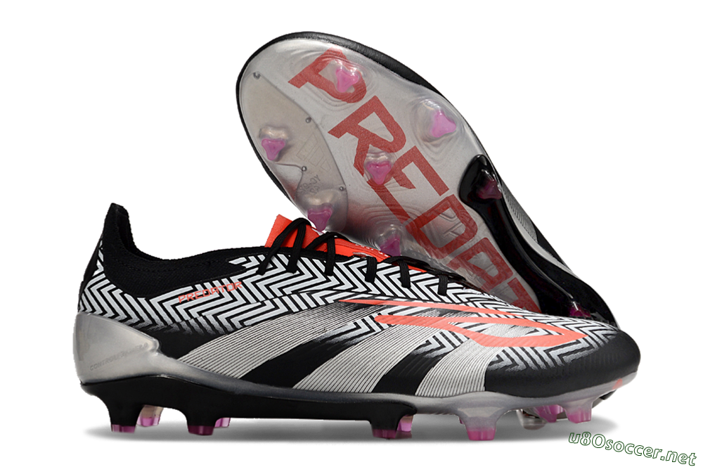Men's Adidas Predator Accuracy Elite FG Football Boots - White/Black/Red/Silver 2