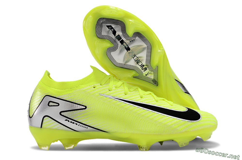 Men's Nike Air Zoom Mercurial Vapor 16 Elite FG Football Boots - Yellow/Black/Silver/Grey 2