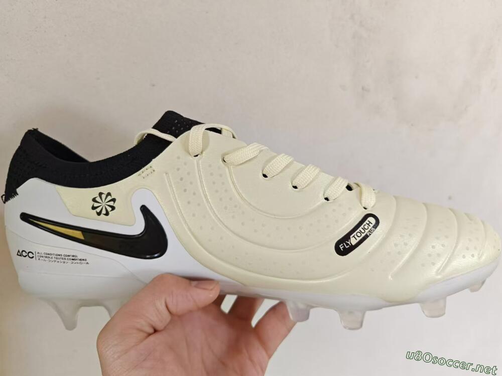 Men's Nike Tiempo Legend 10 Elite FG Football Boots - Beige/Black/White