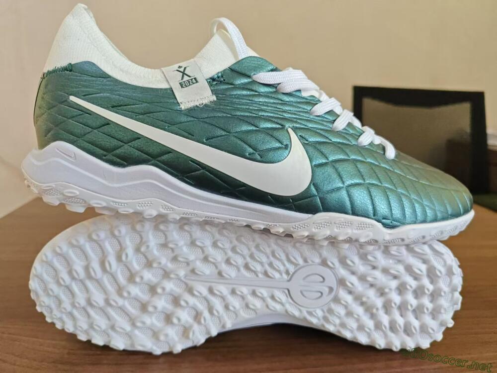 Men's Nike Tiempo Legend 10 Elite TF Football Shoes - Jade/White