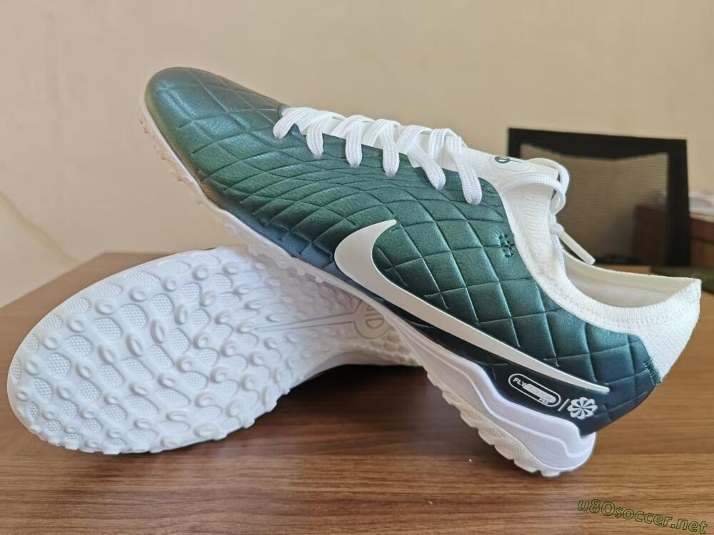 Men's Nike Tiempo Legend 10 Elite TF Football Shoes - Jade/White