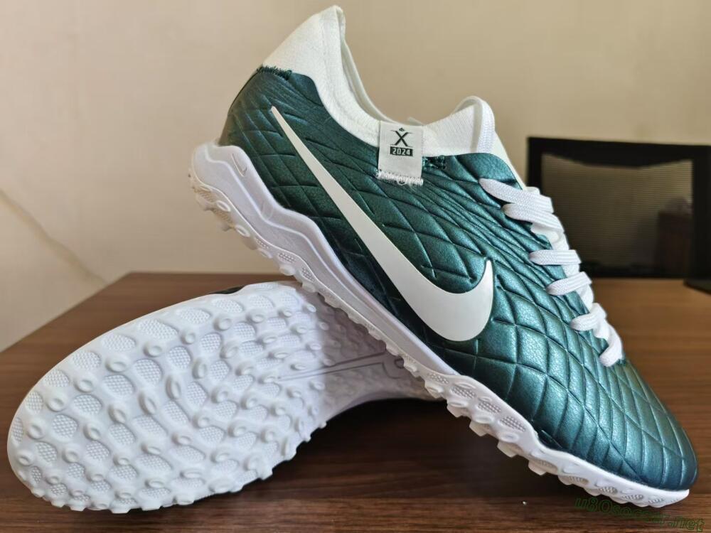 Men's Nike Tiempo Legend 10 Elite TF Football Shoes - Jade/White