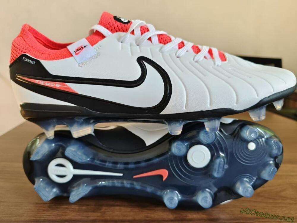 Men's Nike Tiempo Legend 10 Elite FG Football Boots - White/Black/Red