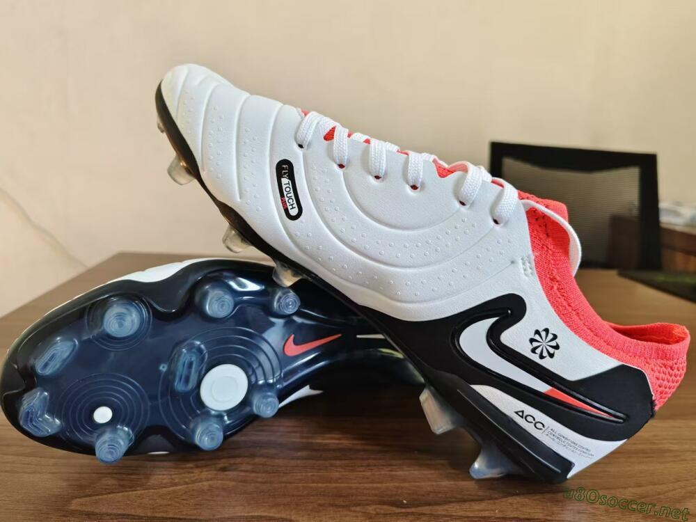 Men's Nike Tiempo Legend 10 Elite FG Football Boots - White/Black/Red