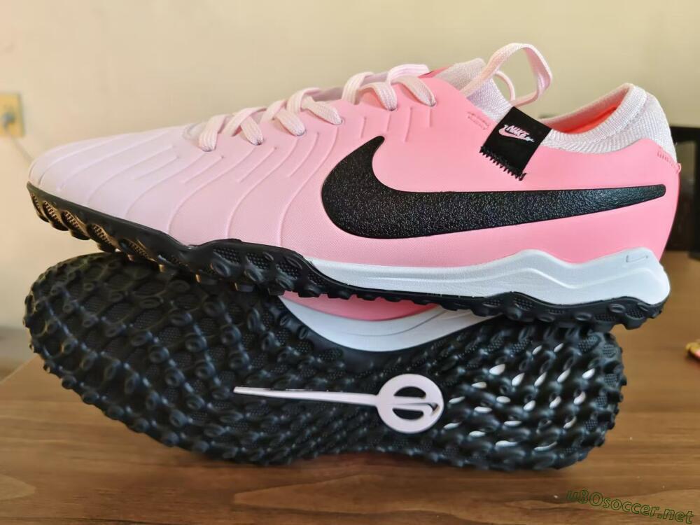 Men's Nike Tiempo Legend 10 Academy TF Football Shoes - Pink/Black/White