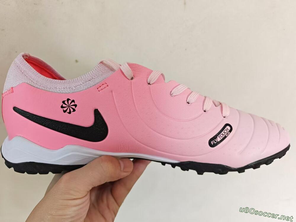Men's Nike Tiempo Legend 10 Academy TF Football Shoes - Pink/Black/White