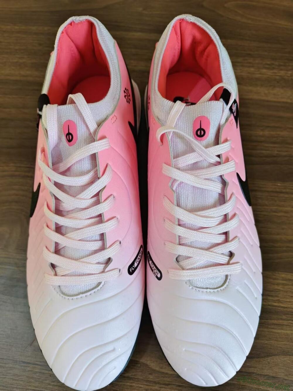 Men's Nike Tiempo Legend 10 Academy TF Football Shoes - Pink/Black/White