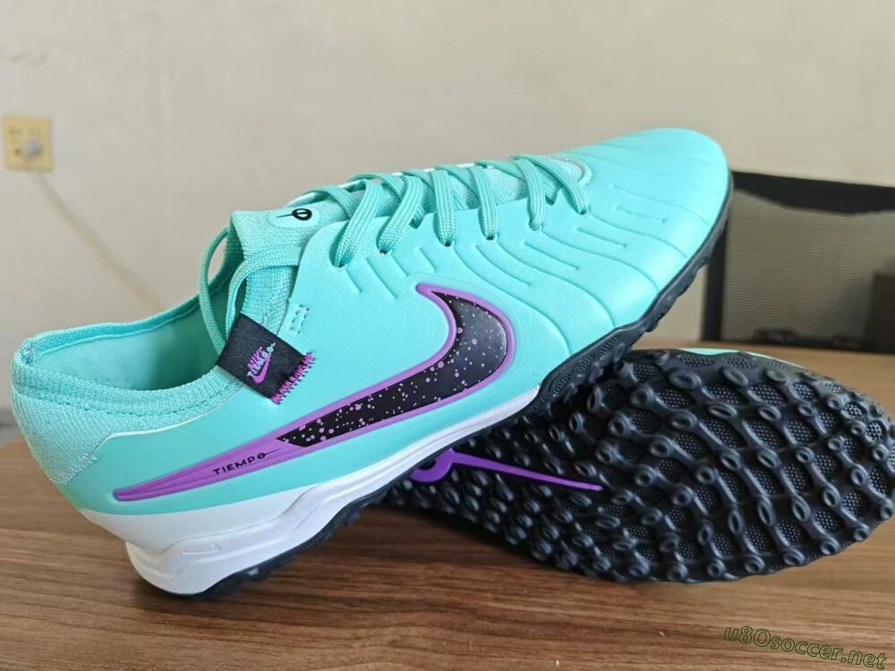 Men's Nike Tiempo Legend 10 TF Football Shoes - Blue/Black/Purple
