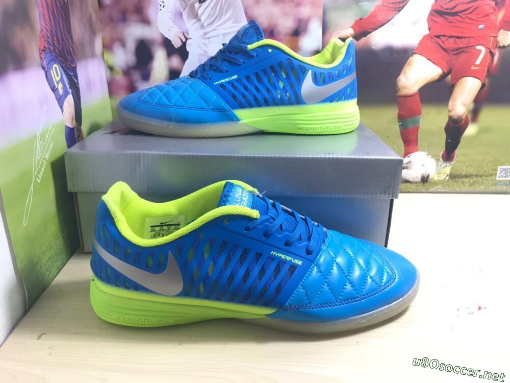 Men's Nike Lunar Gato 2 IC Football Shoes - Jade/White/Yellow