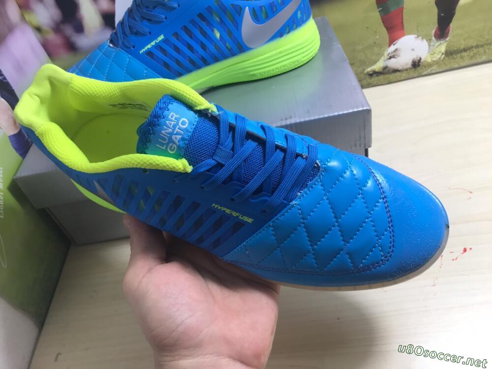 Men's Nike Lunar Gato 2 IC Football Shoes - Jade/White/Yellow