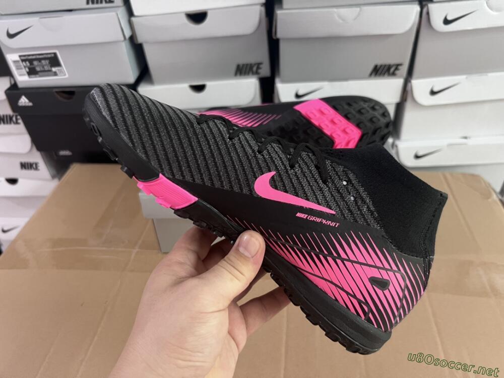 Unisex Nike Air Zoom Mercurial Superfly 10 Elite TF Football Shoes - Black/Pink
