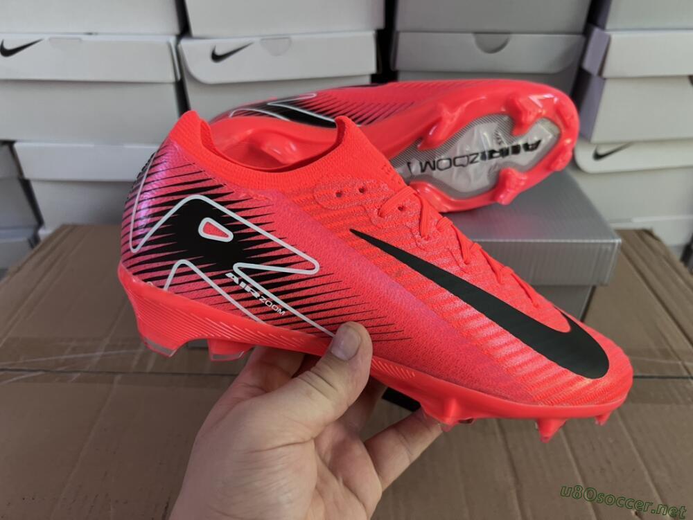 Men's Nike Air Zoom Mercurial Vapor 16 Elite FG Football Boots - Red/White/Black