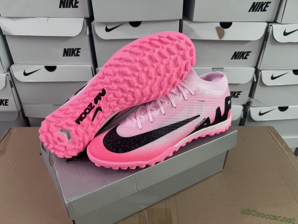 Men's Nike Air Zoom Mercurial Vapor 15 Elite TF Football Shoes - Pink/Black