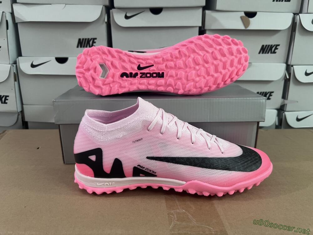 Men's Nike Air Zoom Mercurial Vapor 15 Elite TF Football Shoes - Pink/Black