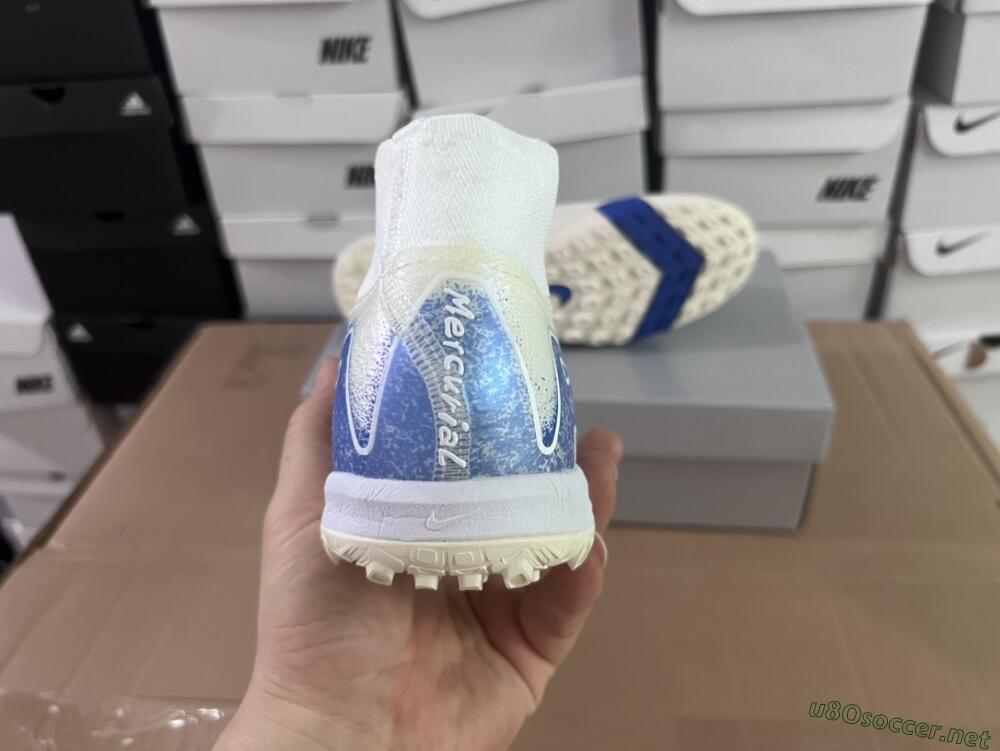 Unisex Nike Air Zoom Mercurial Superfly 10 Elite TF Football Shoes - Beige/Blue
