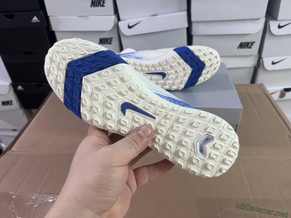 Unisex Nike Air Zoom Mercurial Superfly 10 Elite TF Football Shoes - Beige/Blue