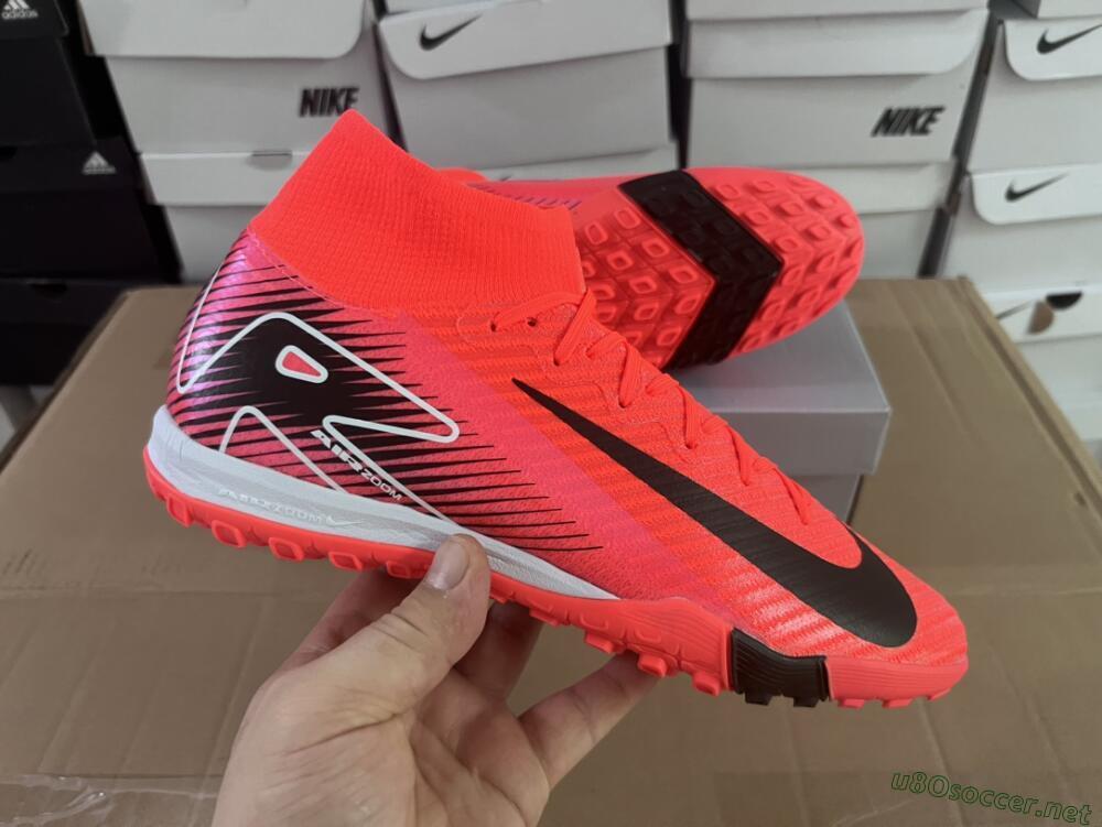 Unisex Nike Air Zoom Mercurial Superfly 10 Elite TF Football Shoes - Red/Black/White