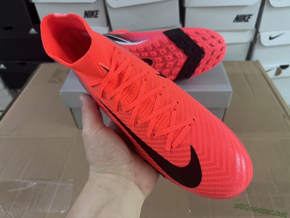Unisex Nike Air Zoom Mercurial Superfly 10 Elite TF Football Shoes - Red/Black/White