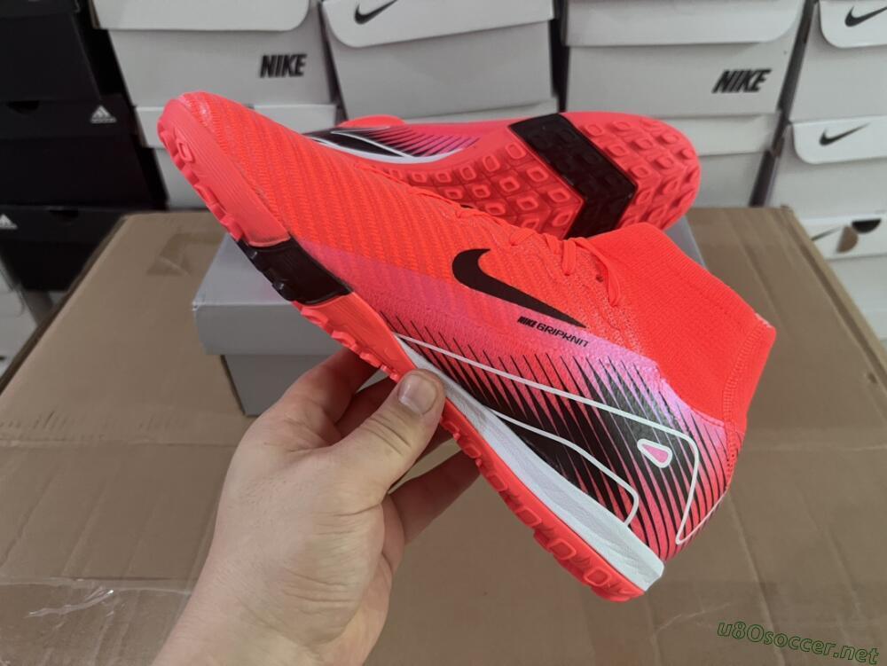 Unisex Nike Air Zoom Mercurial Superfly 10 Elite TF Football Shoes - Red/Black/White