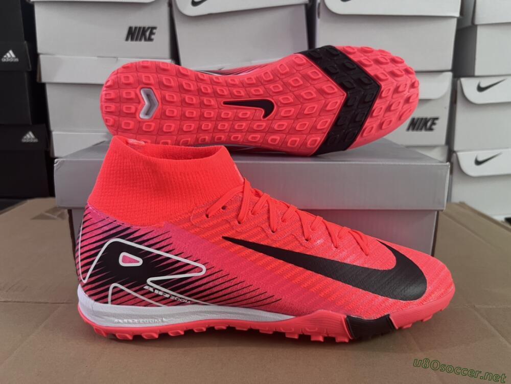 Unisex Nike Air Zoom Mercurial Superfly 10 Elite TF Football Shoes - Red/Black/White