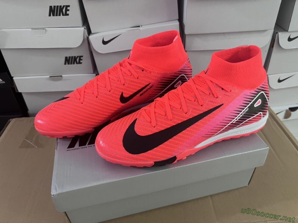 Unisex Nike Air Zoom Mercurial Superfly 10 Elite TF Football Shoes - Red/Black/White
