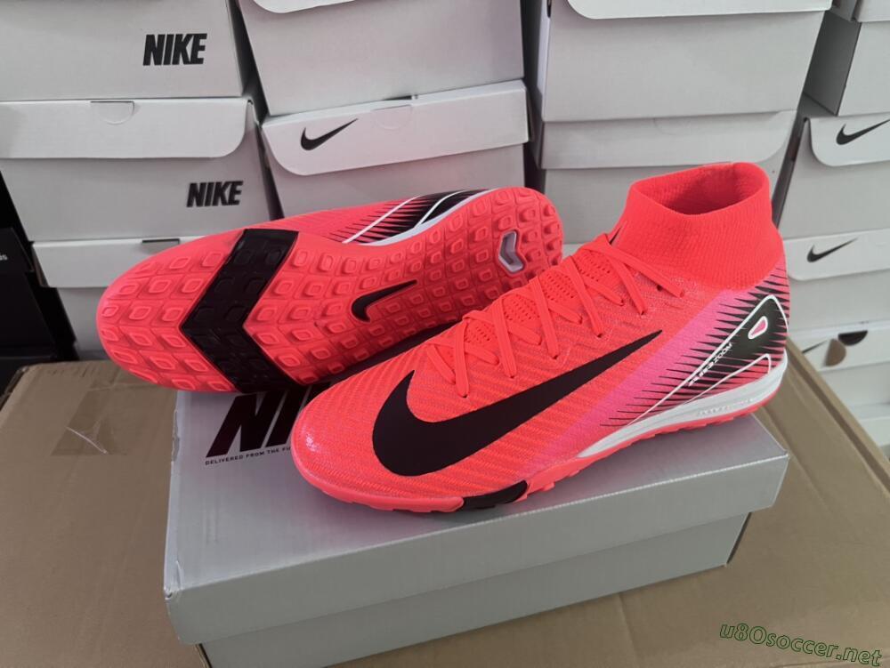 Unisex Nike Air Zoom Mercurial Superfly 10 Elite TF Football Shoes - Red/Black/White