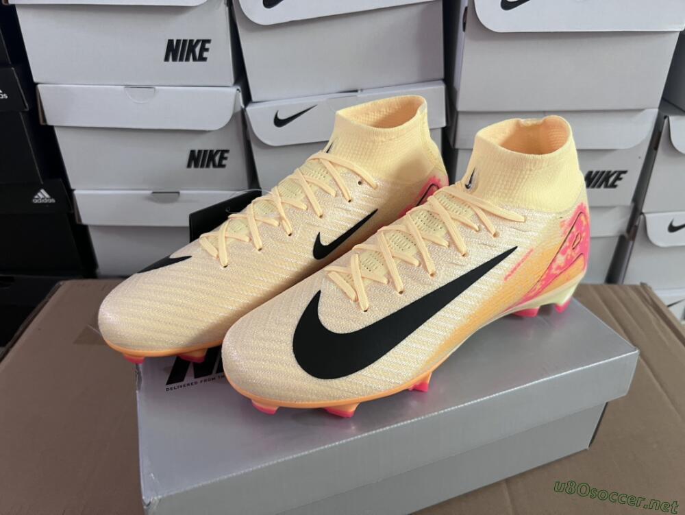 Men's Nike Air Zoom Mercurial Superfly 10 Elite FG Football Boots - Yellow/Black/Pink/Gold