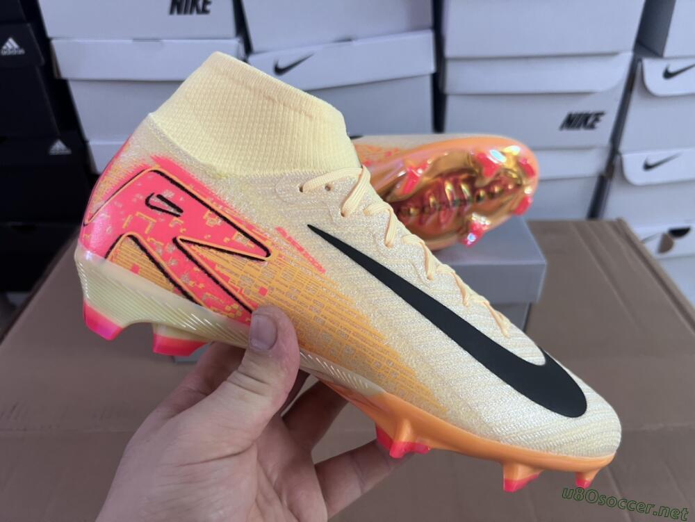Men's Nike Air Zoom Mercurial Superfly 10 Elite FG Football Boots - Yellow/Black/Pink/Gold
