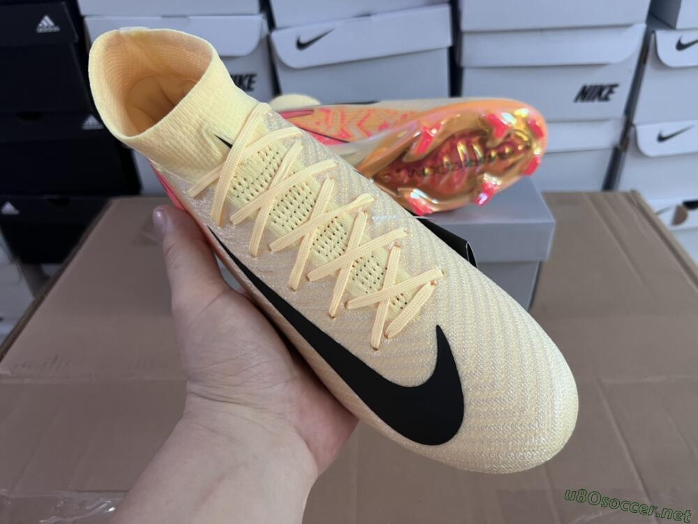 Men's Nike Air Zoom Mercurial Superfly 10 Elite FG Football Boots - Yellow/Black/Pink/Gold