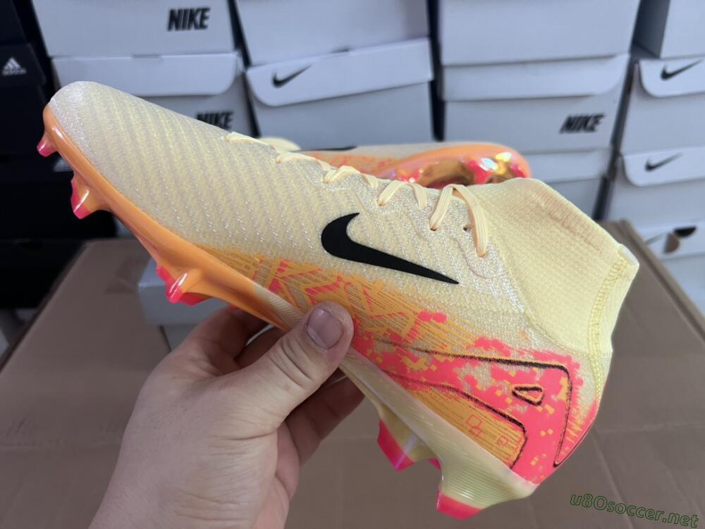 Men's Nike Air Zoom Mercurial Superfly 10 Elite FG Football Boots - Yellow/Black/Pink/Gold