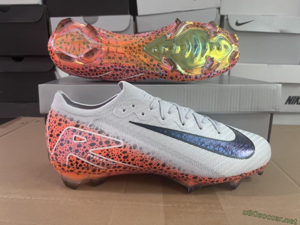 Men's Nike Air Zoom Mercurial Vapor 16 Elite FG Football Boots - Grey/Black/Leopard