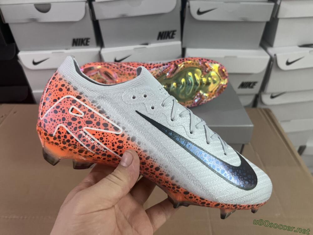 Men's Nike Air Zoom Mercurial Vapor 16 Elite FG Football Boots - Grey/Black/Leopard